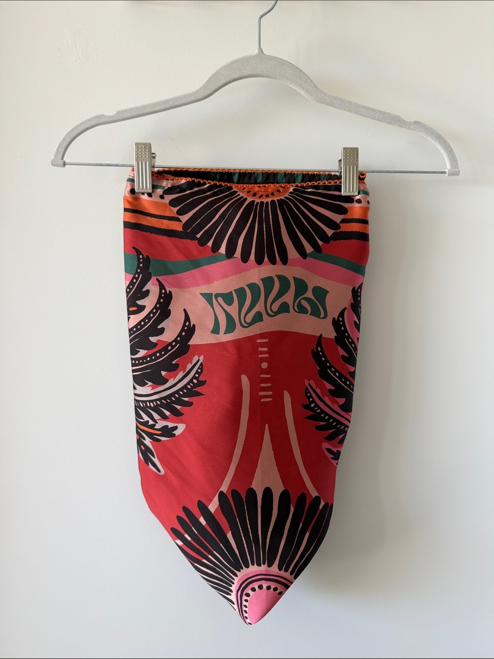 Maaji Red Patterned Swim Cover-Up Scarf and Sarong